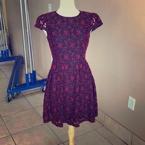 Black and red lace dress from Leola couture